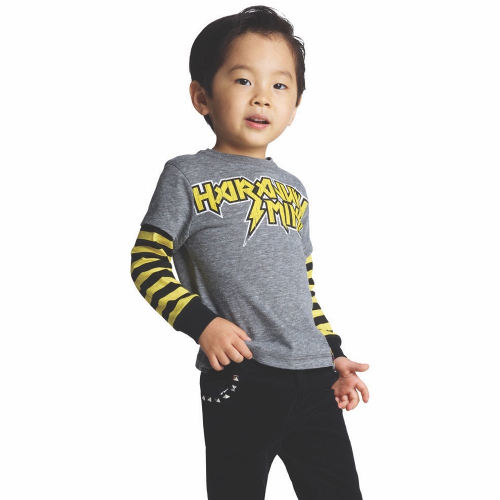 Harajuku Mini X Target Boys Long Sleeve Striped Gray Gwen Stefani Sz 4T T-shirt - Picture 1 of 7